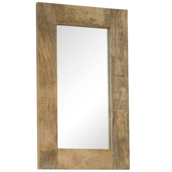 Berkfield Mirror Solid Mango Wood 50x80 cm