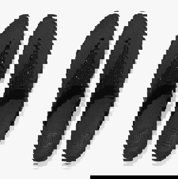 FitFlop LULU CRYSTAL Womens Toe Post All Black