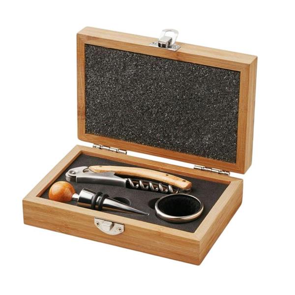 MidOcean Sonoma Bamboo Box Wine Set - Wood - 