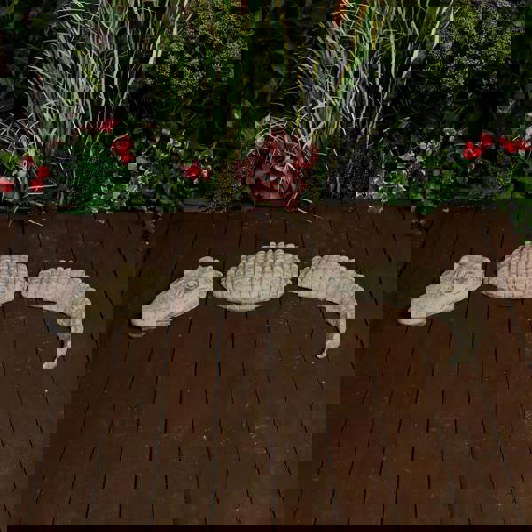 Crocodile Stone Cast Garden Ornament 