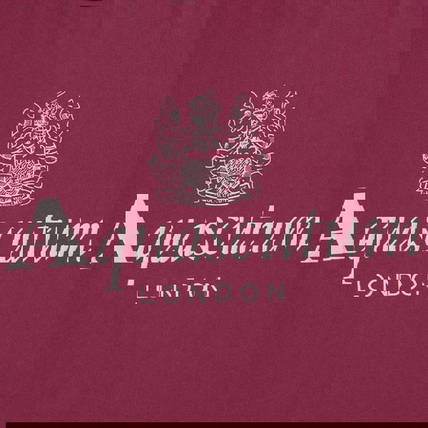 Aquascutum ACTIVE BIG LOGO T-SHIRT FW23 TS001 26 Burgundy T-Shirt Mens M
