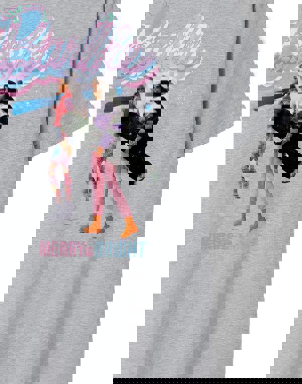 Barbie Womens Grey Merry & Bright Short Sleeved T-Shirt