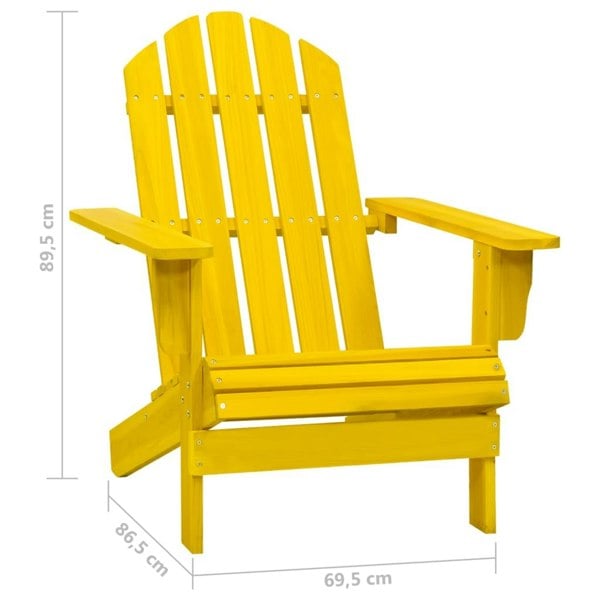 Berkfield Garden Adirondack Chair Solid Fir Wood Yellow