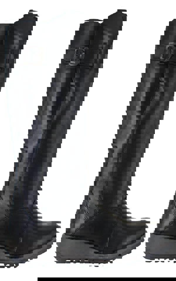 Fly London Mol 2 Womens Zip-Up Leather Wedged Knee High Leg Boots