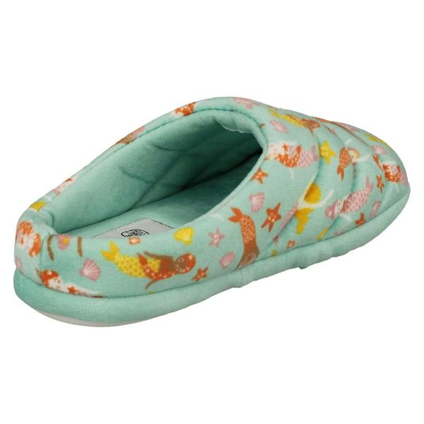 Clarks Childrens Clarks Print Detailed Mule Slippers Fluffy Slide