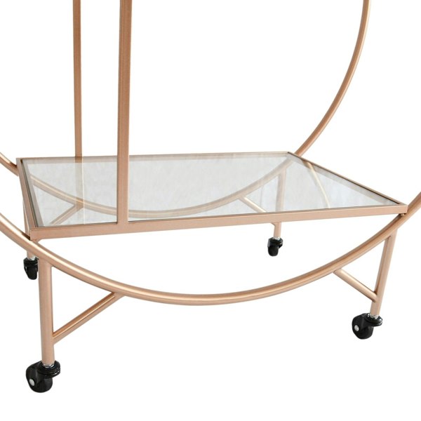 Monstershop Rose Gold Drinks Trolley Bar Cart - Large