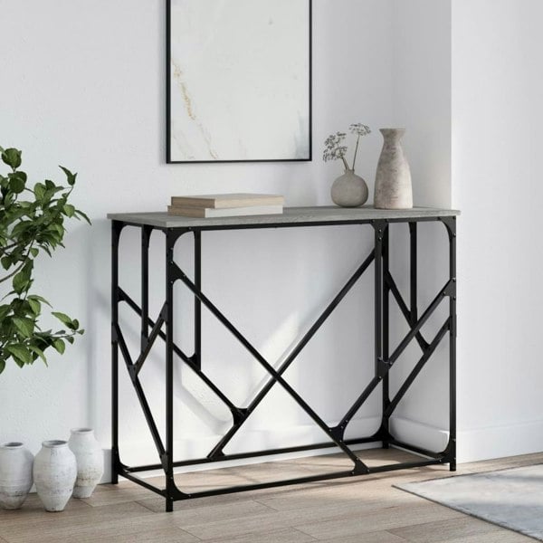 Berkfield Console Table Grey Sonoma 100x40x80 cm Engineered Wood
