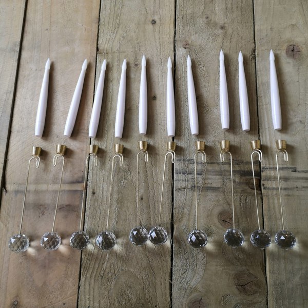Samuel Alexander Premier 31cm 10 Piece Indoor Christmas Candle Set with Remote Control In Warm White