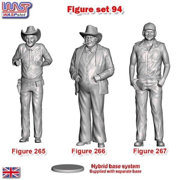 MCSlots Dukes of Hazzard x 3 Unpainted Figure Scenery Display Set 94 New 1:32 WASP