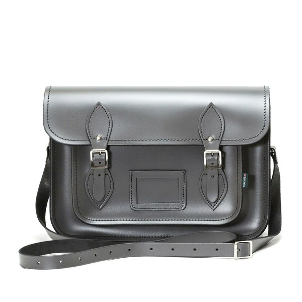 Graphite Leather Satchel - Satchel - Zatchels