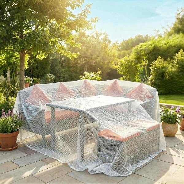 4 x 6m Waterproof Tarpaulin, Heavy Duty 140GSM Tear-Resistant PE Tarp with Reinforced Grommets, UV Protected Cover