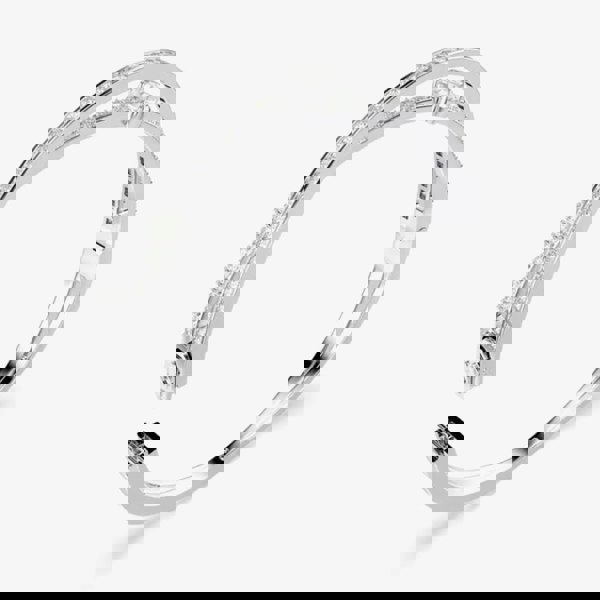 Swarovski Hyperbola Rhodium Plated Crossover Bangle 569122