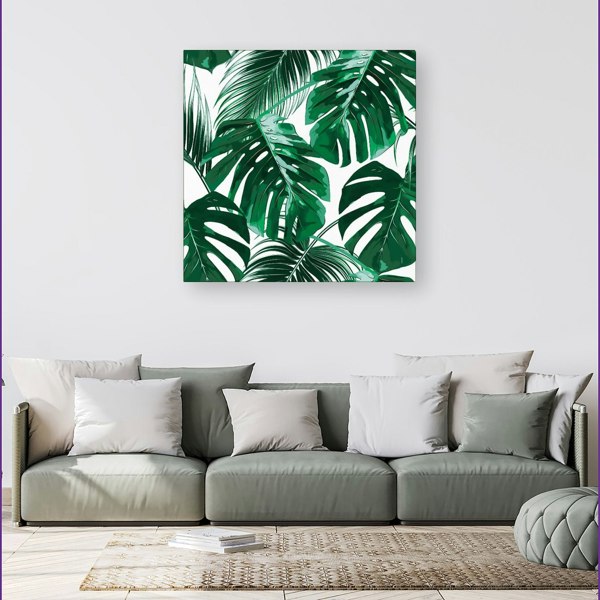 Warren Reed Tropical Jungle Leaf Pattern Canvas