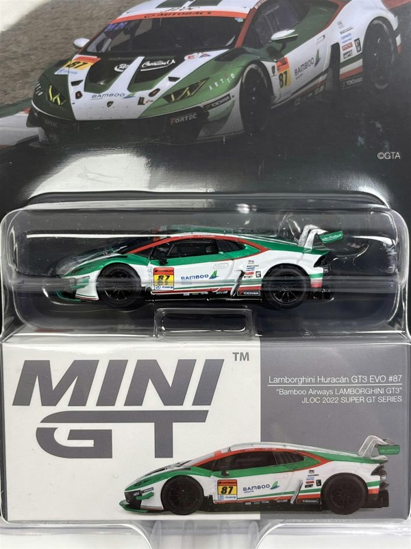 Mini GT Lamborghini Huracan GT3 EVO #87 JLOC 2022 Super GT Series 1:64 Scale MGT00571L