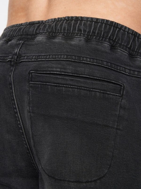 Crosshatch Malimore Cargo Cuff Jeans Black Wash