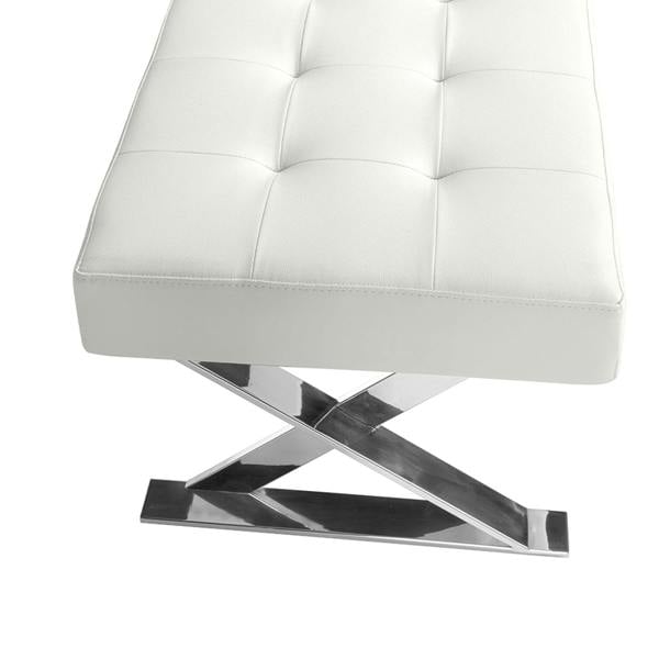 Angel Cerdá White Leatherette Bench 5001