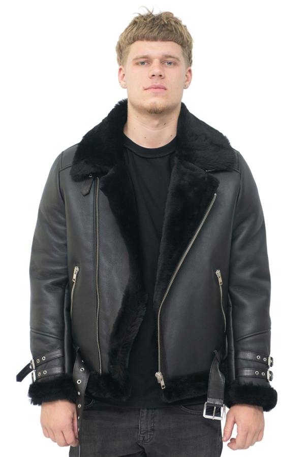 Infinity Leather Mens Sheepskin Leather Biker Jacket-Hayle