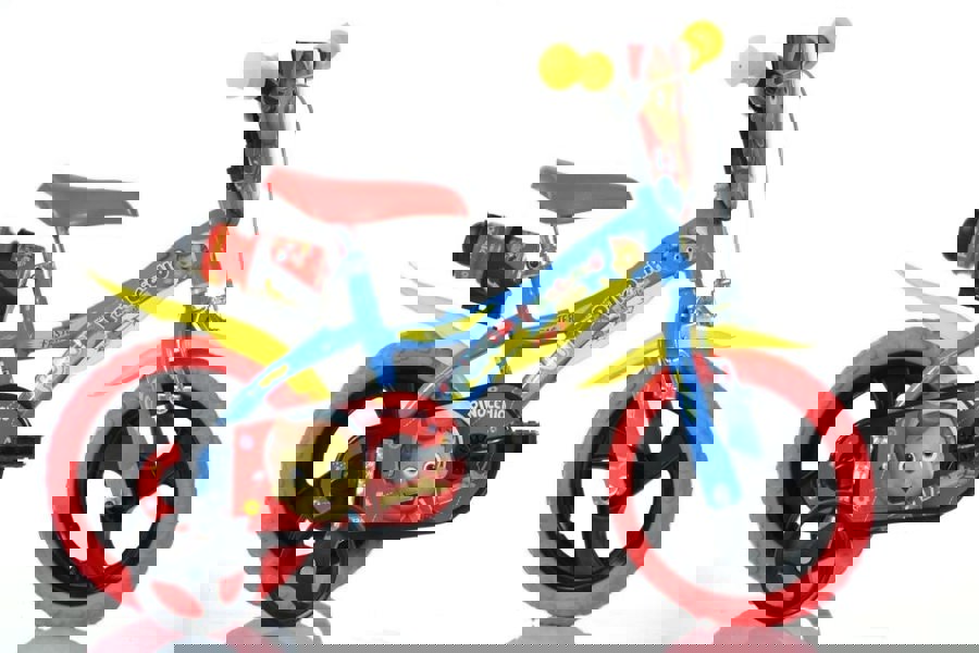 Dino Bikes Dino Pinocchio Kids 12" Wheel Bike - Blue/Red/Yellow
