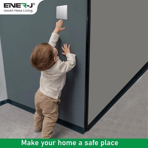 ENER-J 3 Gang Wireless Kinetic Switch, (Silver Finish) + 3 x  500W RF Receiver
