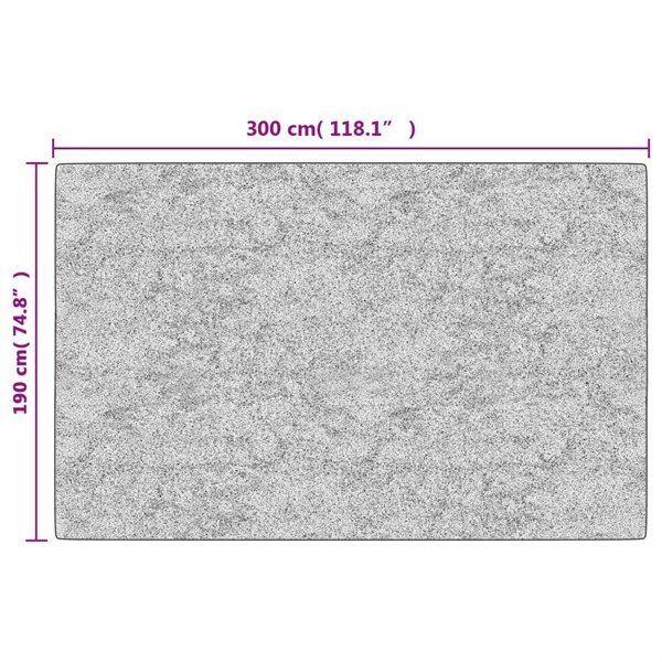 Berkfield Rug Washable 190x300 cm Grey Anti Slip