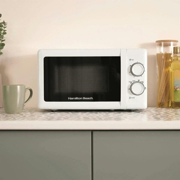 Hamilton Beach Diamond Kettle, Toaster & 20L Stainless Steel Cavity Microwave Set  - White