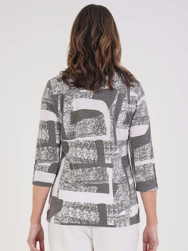 TIGI Abstract Mono Print Top