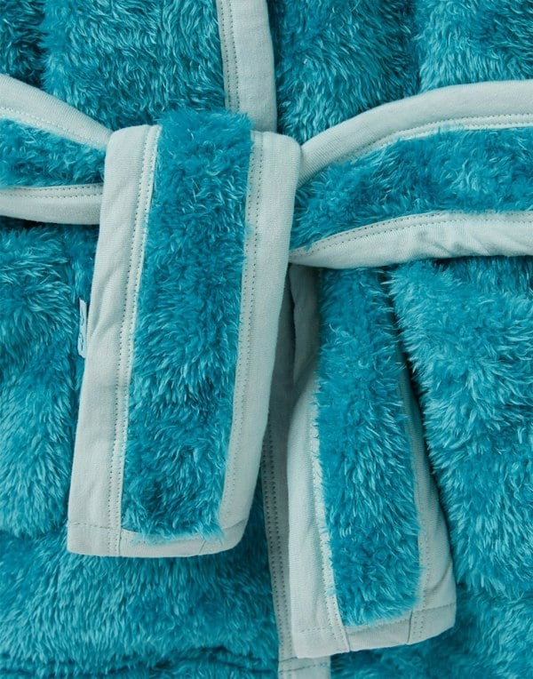 Luca and Rosa Busy Bees Blue Boys Fleece Dressing Gown