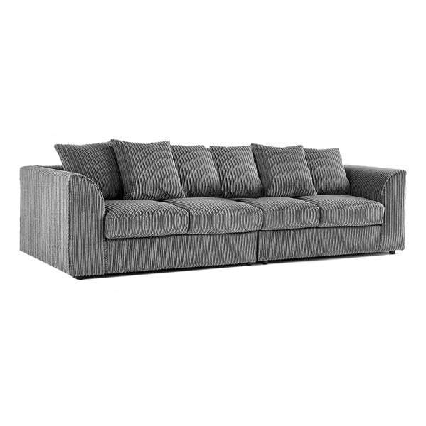 Furnishings For Less Luxor Cord Long Fabric 4 Seater - Scatter back