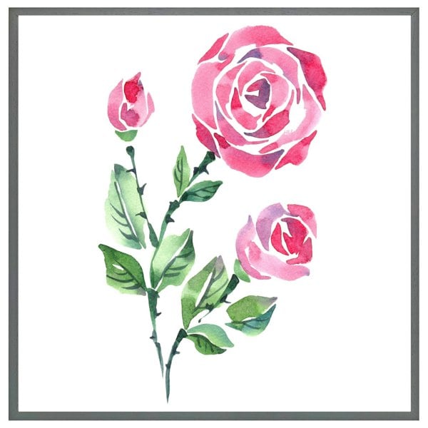 Benjamin Tate Design Rose print (picture Frame)