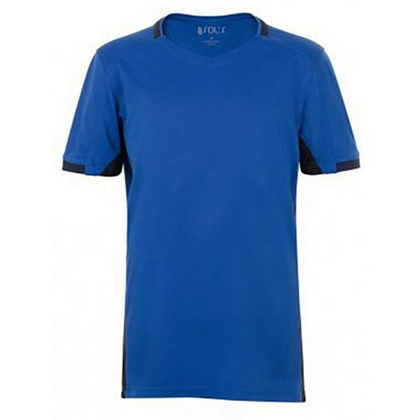 SOLS Childrens/Kids Classico Contrast Short Sleeve Football T-Shirt - Royal Blue/French Navy