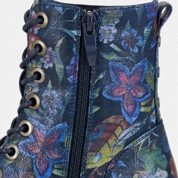Cipriata ANNETTA Floral/Multi Ankle Boots   in  Blue