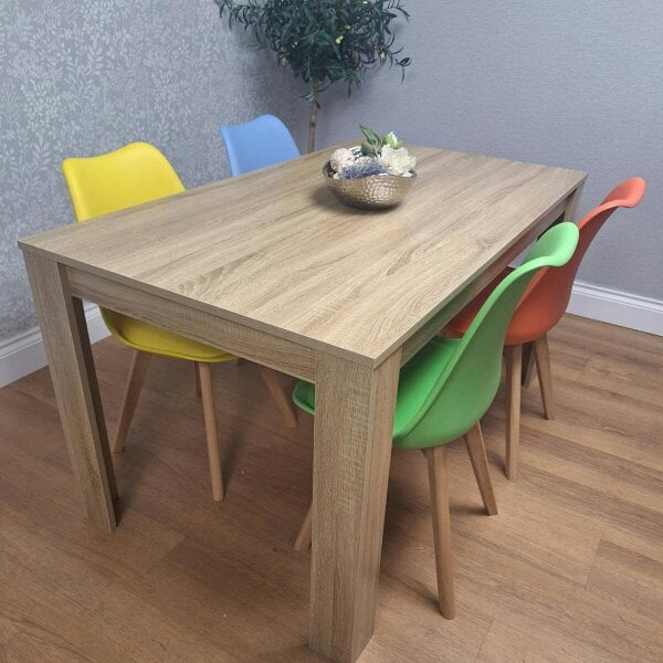 Kosy Koala Dining Table and 4 Chairs Oak Effect Table With 4 Mix Chairs Dining Room Furniture