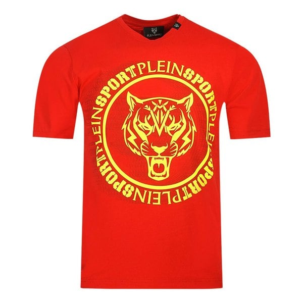 Plein Sport Scribble Layer Logo T-Shirt - Red