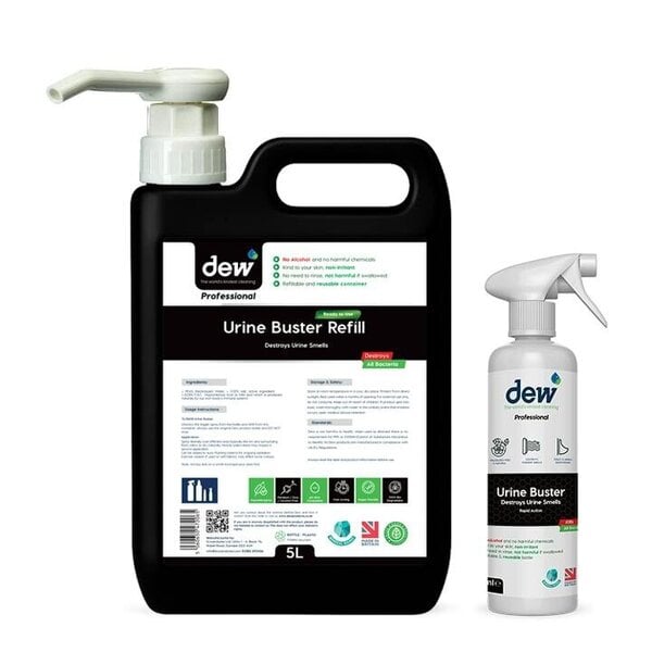 Dew Professional Urine Buster - 500ml & 5L Refill With Hand Pump Dispenser