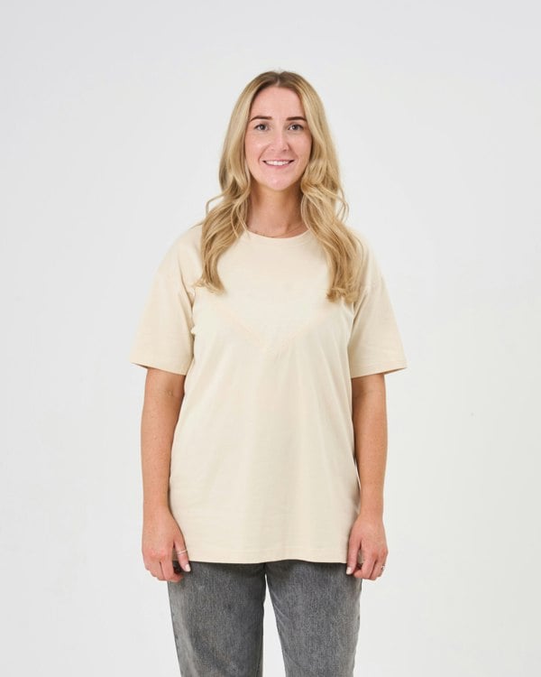 Pretty Mama Everyday Oversized Breastfeeding Tshirt - Oat
