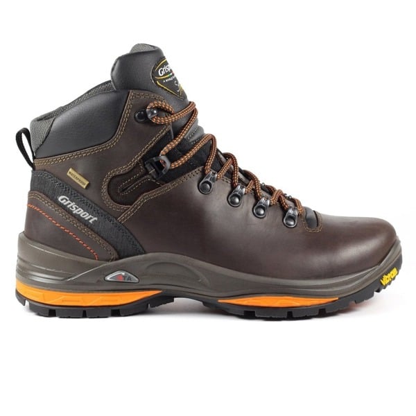 Grisport Mens Saracen Waxy Leather Walking Boots - Brown/Black