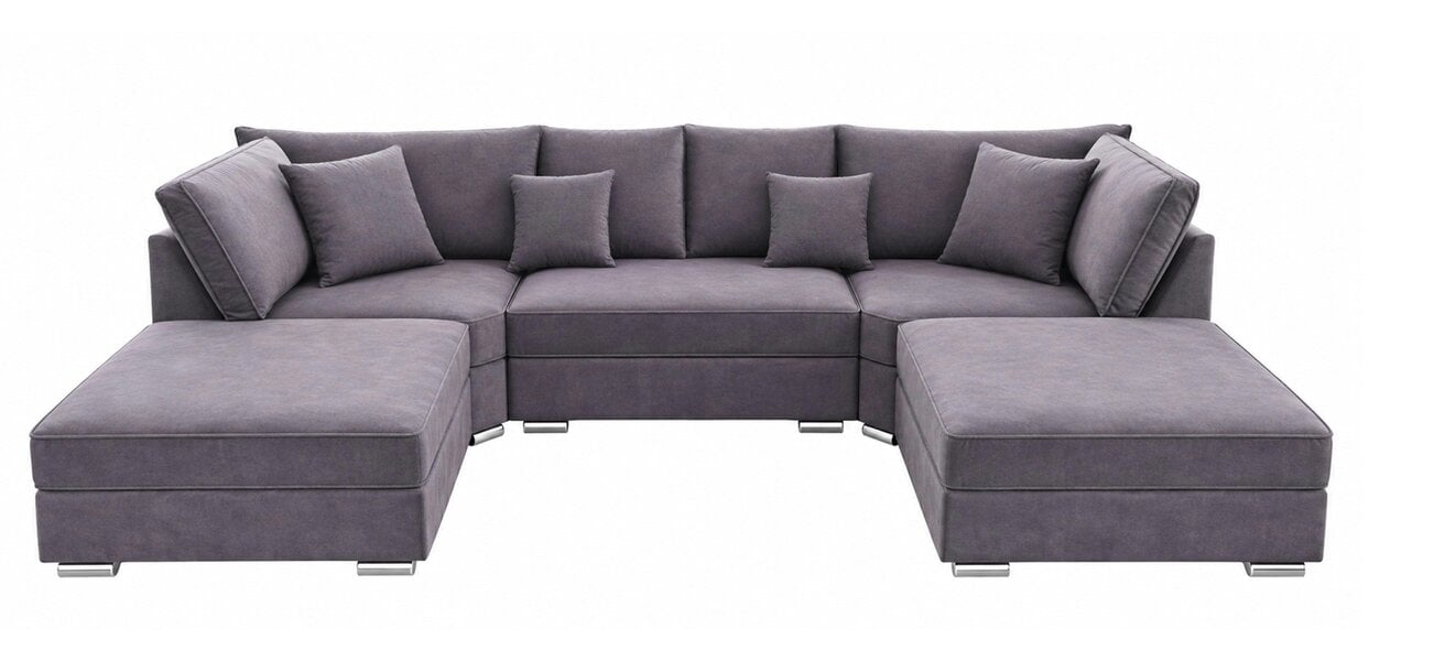Outdoor Living The Chelsea U-Shaped Modular Corner Sofa with Deep Seat