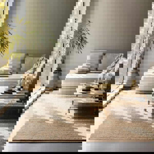 Handwoven Jute Beige Rug – Natural Colour