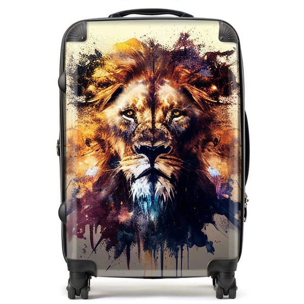 Warren Reed Majestic Lion Face Splashart Suitcase