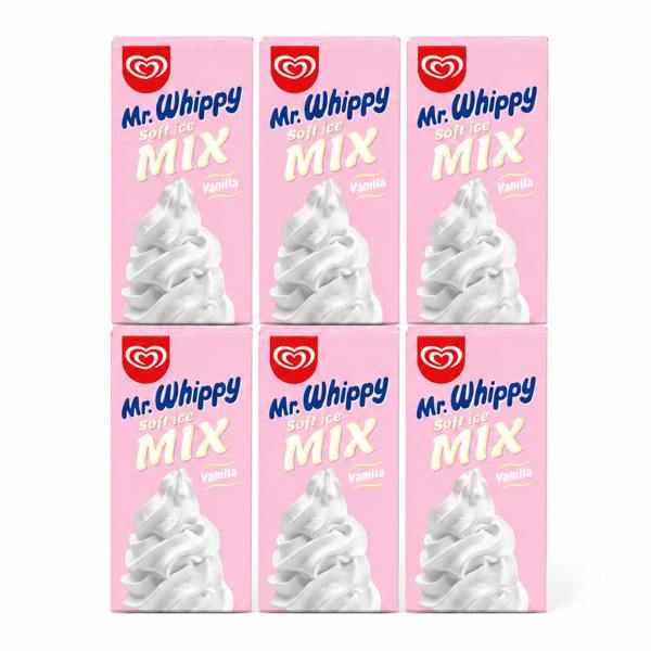 Mr Whippy Soft Serve Ice Cream Mix | Pack of 6 x 1L