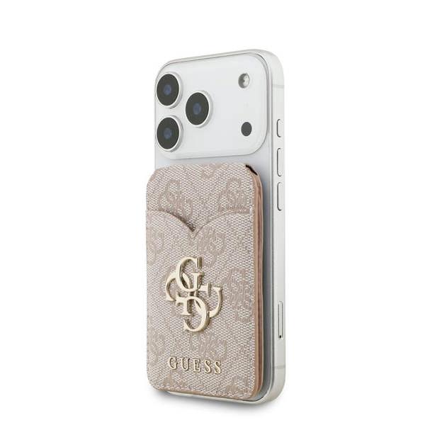 Guess 4G Big Metal Logo Magnetic Card Holder with Stand and Mirror Pink - GUWMSMIP4GP