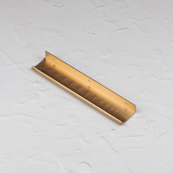 Handle & Home Brushed Brass Edge Mount Lip Pulls