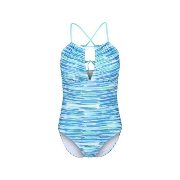Regatta Womens Halliday Brush Stroke One Piece Swimsuit - Seascape