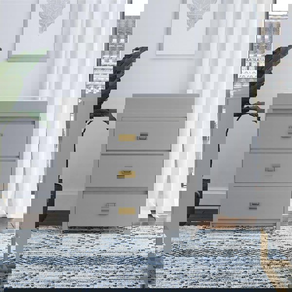 Dorel Home Haven 3 DRW Dresser with Changing Topper Dove Grey