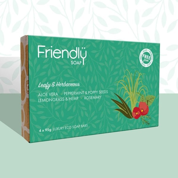 Leafy and Herbaceous Soap selection sealed packaging
