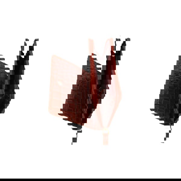 Assots London 'JOLLY' Red Croc Real Leather Designer Zip-Top Wallet