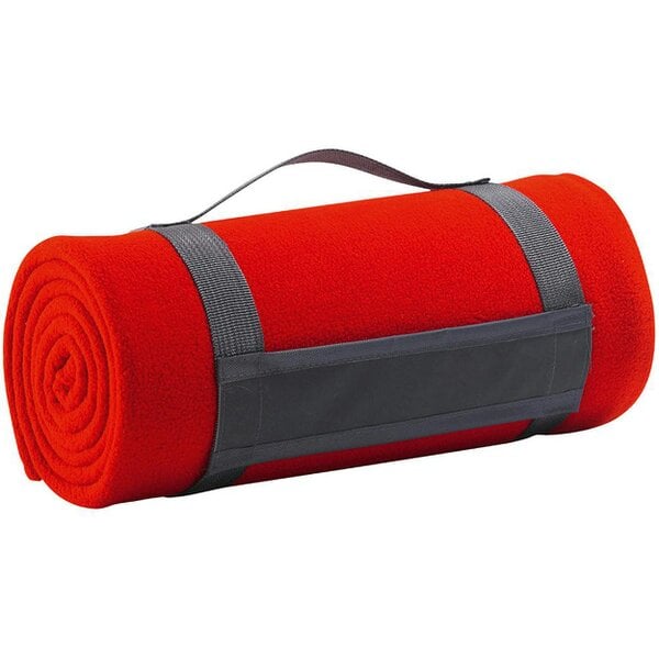 SOLS Plaid Pill Resistant Fleece Blanket - Red