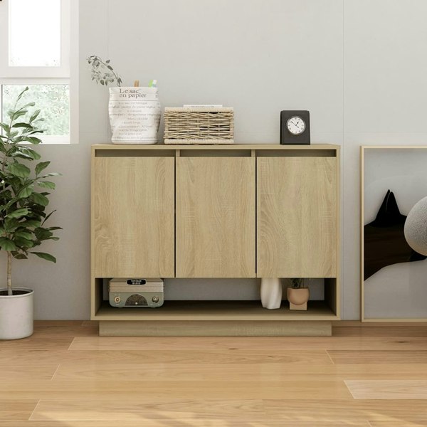 Berkfield Sideboard Sonoma Oak 97x31x75 cm Engineered Wood