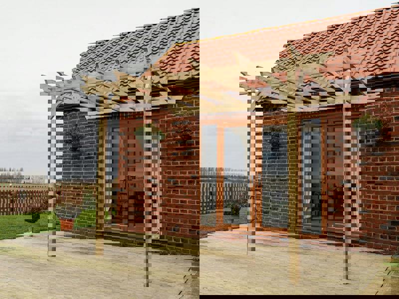 Arbor Garden Solutions Wall Mounted Wooden Pergola Kit - Champion Design