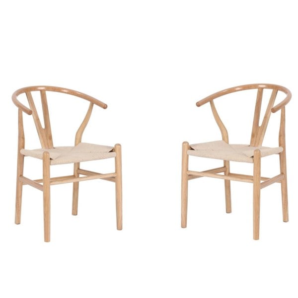 Furniture One Dining Chairs Set of 2, Kitchen Chairs Dining Room Lounge Reception Chairs with Study Legs for Living Room Bedroom - Fully Assembled